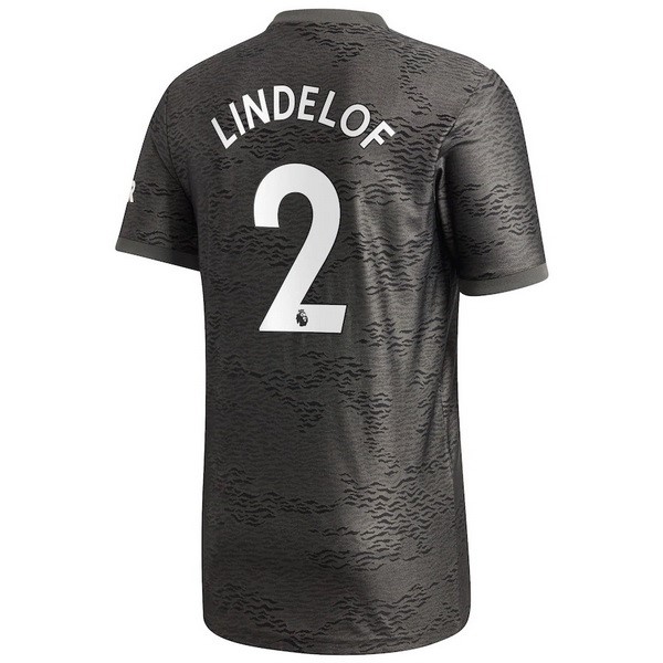 Camiseta Manchester United NO.2 Lindelof 2ª Kit 2020 2021 Negro